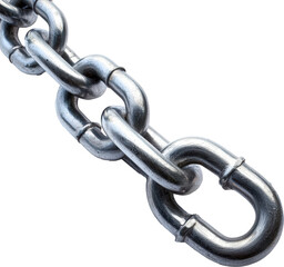 Obraz premium Close-up of shiny steel chain links