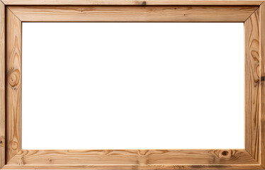 Naklejka premium Elegant wooden photo frame for artwork display