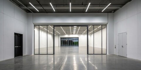 Fototapeta premium Modern Minimalist Interior with Clean White Wall