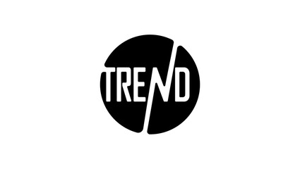 trend, lettering, black isolated silhouette