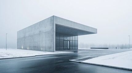 Fototapeta premium Modern concrete facility for data storage
