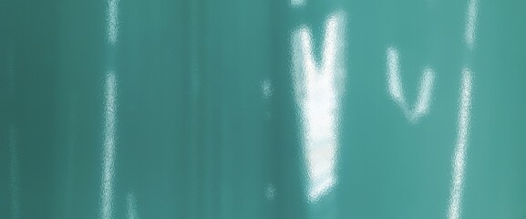 Shiny Teal Reflective Texture with Gentle Light Streaks and Glossy Highlights