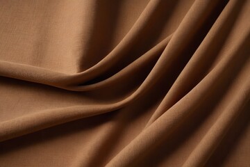 Obraz premium a close up of a brown fabric with a very long line of folds