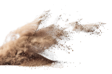 Dynamic particles erupting from the ground outdoor environment motion capture natural setting high-speed viewpoint earth science exploration