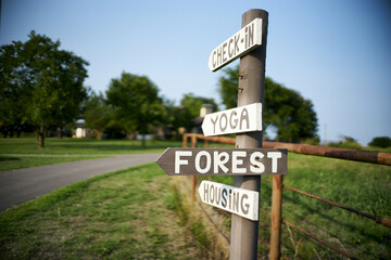 Visitors are welcomed by clear directional signs.