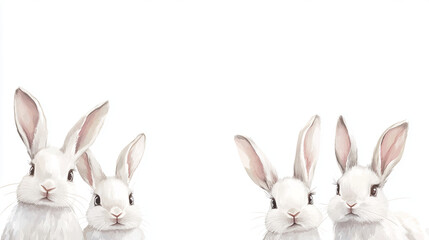 Obraz premium cute fluffy bunny rabbit background