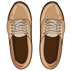 Footwear with lace type overhand vector illustration