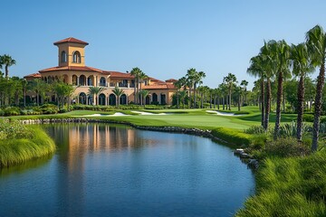 Fototapeta premium Premium Golf Course with Scenic Views