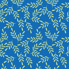 enchanted leave watercolor seamless pattern for background