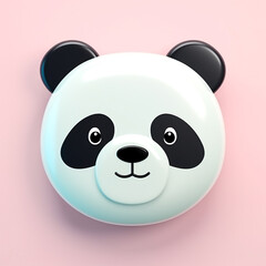 Cute pastel little panda icon