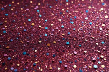 a close up of a red glitter background with lots of small dots