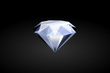 Fototapeta premium Realistic shining and sparkling diamonds. gemstone icon illustration vector isolated on black background 