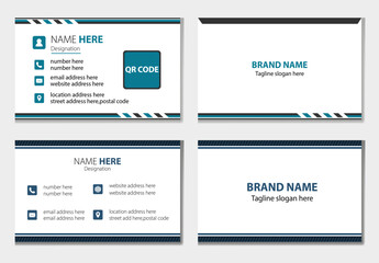 print template modern business card vector stationery design
