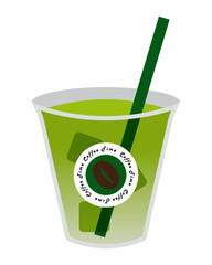 抹茶オレのベクターイラスト