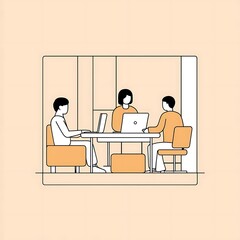 Fototapeta premium freelancers working in a cozy home office or a group brainstorming in a modern workspace