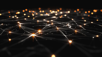 Fototapeta premium Abstract business connection of lines from nodes It is connected to endless nodes and represents the innovation of communication in the network.