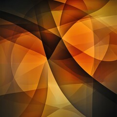 Fototapeta premium A vibrant abstract composition featuring warm tones of orange and brown, creating dynamic flowing shapes.