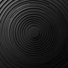 Obraz premium Abstract black concentric circles creating a mesmerizing pattern, evoking depth and fluid motion.