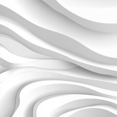 Obraz premium Abstract white waves create a sense of depth and movement in a modern design.