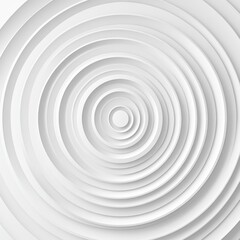 Obraz premium Abstract design featuring layered concentric circles in soft white tones, creating a sense of depth and tranquility.