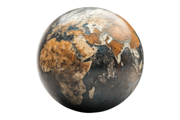 Global perspective earth in focus nature 3d model realistic environment educational concept