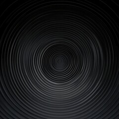 Obraz premium Abstract black circular pattern creating a sense of depth and movement.