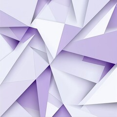 Obraz premium Abstract geometric shapes in soft lavender and white tones create a modern and elegant background.