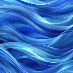 Obraz premium A mesmerizing abstract pattern of flowing blue waves, creating a soothing and tranquil atmosphere.