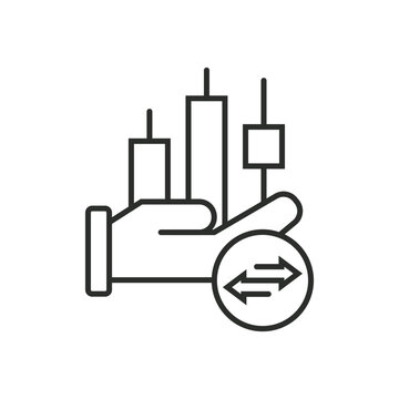 recommend clip art: Candle stick icon, Trading symbol outline icon, editable vector illustration and transparent graphic element. Isolated on white background