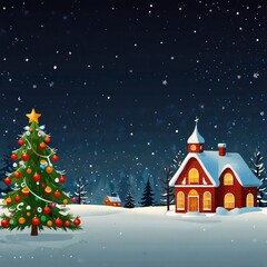 Fototapeta premium Christmas night in the city