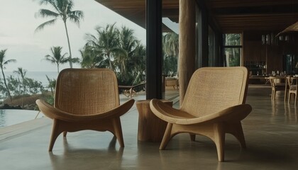 Fototapeta premium Tropical Oasis: Relaxing by the Pool in Paradise