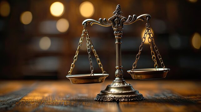 judgment balance scale with equity concept rendering