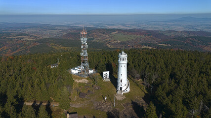 Observation tower on Mount Wielka Sowa, Sowie Mountains, Poland © PRO Balance