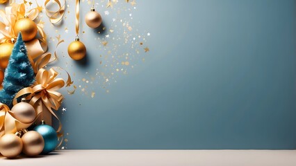 New Year's Eve Celebration banner with empty space Without Text, Minimal background, holiday poster promo sale banner background for advertisement ad