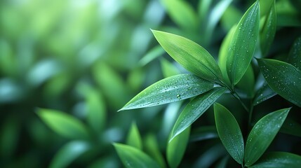 Obraz premium loop animation of green natural bamboo plant background rendering