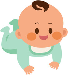 Baby toddler crawling