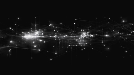 Fototapeta premium Abstract business connection of lines from nodes It is connected to endless nodes and represents the innovation of communication in the network.