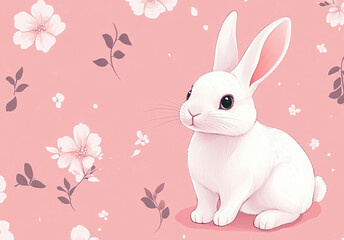 cute fluffy rabbit bunny animal background