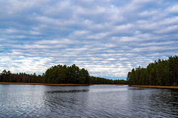 Cloudy sky over lake Tisaren Hallsberg Sweden