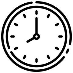 clock outline vector icon