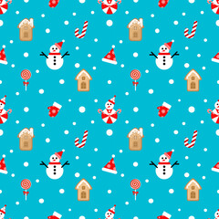 Christmas seamless pattern background, wallpaper. Holiday season, Trendy, contemporary abstract wrapped paper, wrapped gift design. Modern style. Flat vector illustration.