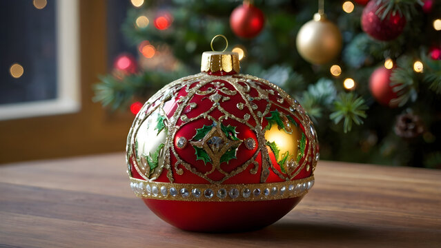 Red Christmas Ball Decoration