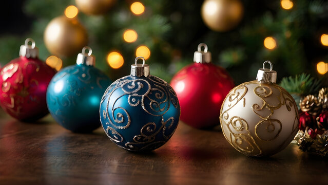 Christmas Tree Ornaments Colorful Decoration
