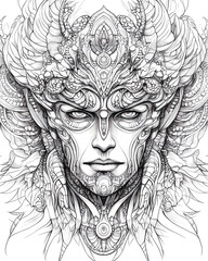 Ornate Fantasy Portrait with Intricate Details
