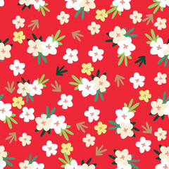 Seamless pattern with flowers. Vector pattern floral. Natural pattern for print and web