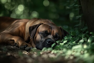 Mastiff Resting in Shade
