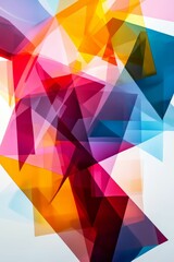 Obraz premium Abstract colorful translucent geometric shapes.