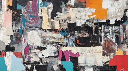Fototapeta premium High-end abstract art with bold patterns and vibrant textures, creating a unique and marketable masterpiece