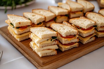 Mini Cheese Sandwiches: Bite-sized cheese sandwiches 