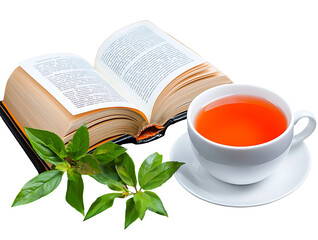 Relaxing action enjoying tea and reading a book at home cozy indoor environment wellness concept